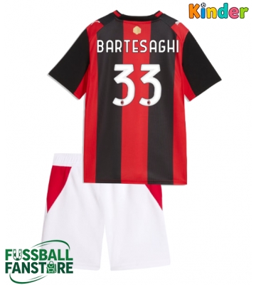 AC Milan Davide Bartesaghi #33 Replik Heimtrikot Kinder 2026-27 Kurzarm (+ Kurze Hosen)